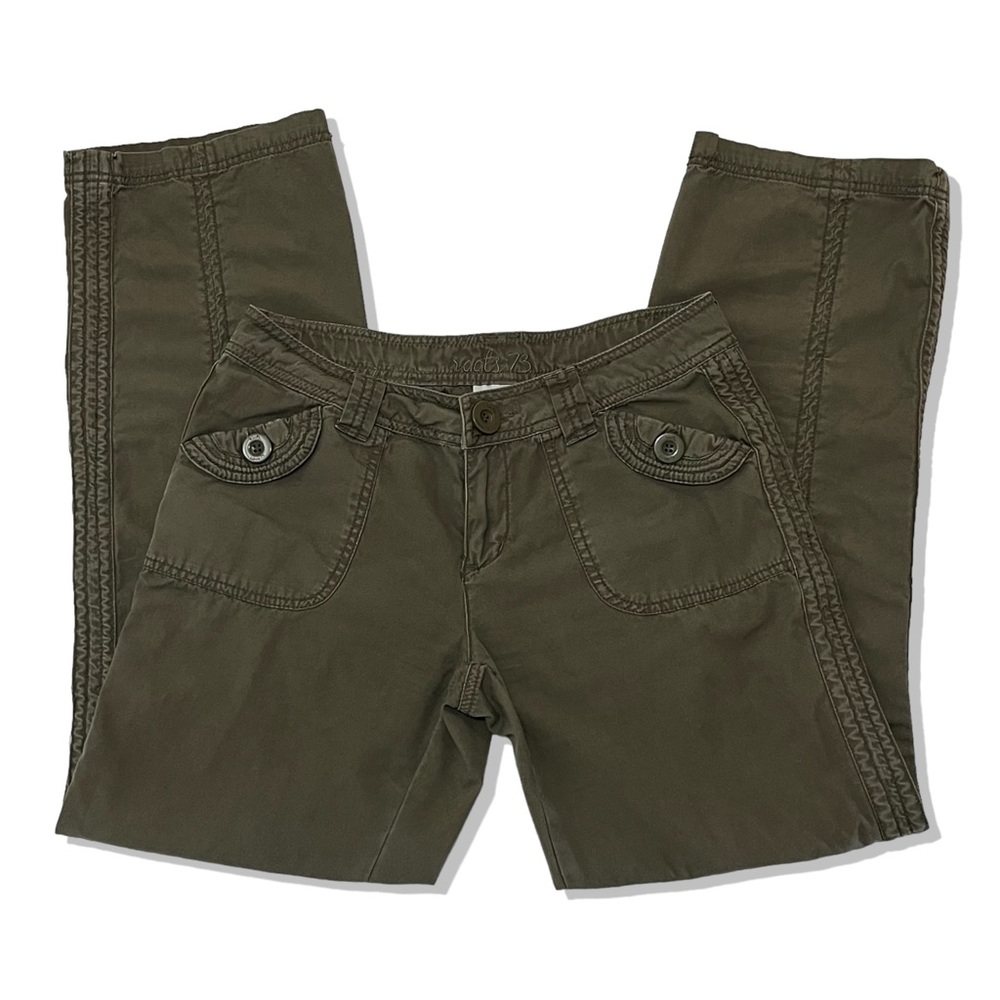 Vintage Khaki Green Straight Leg Cargo Pants